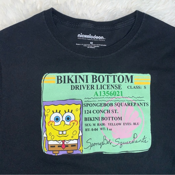 Nickelodeon Men’s Medium Black Short Sleeve SPONGE BOB Graphic Print T-Shirt - Picture 3 of 9
